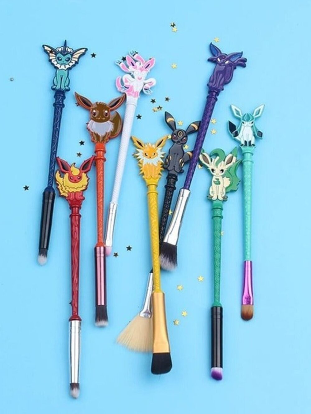 Pokemon Eevee Evolutions Make-Up Brushes COMPLETE SET